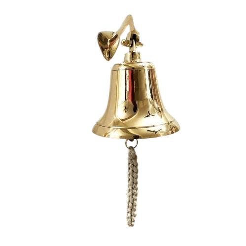 BRASS PLAIN BIG DOOR BELL (POLISH)